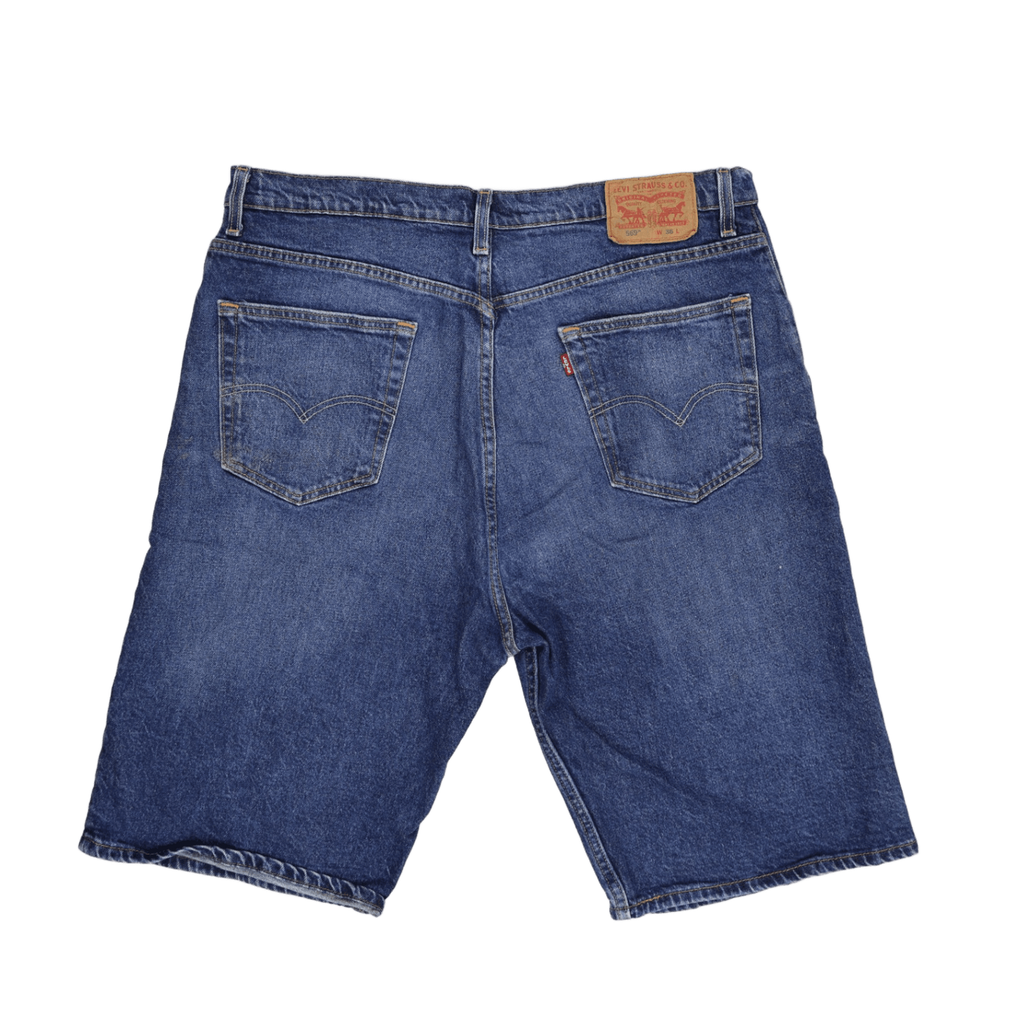 Levi's 569 Loose Fit Denim Shorts Blue W36 Cotton Vintage