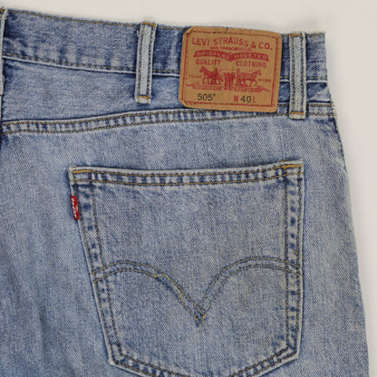 Levi's 505 Vintage Light Blue Denim Shorts W40 Cotton