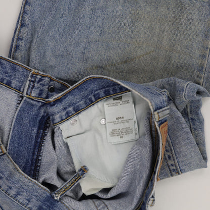 Levi's 505 Vintage Light Blue Denim Shorts W40 Cotton