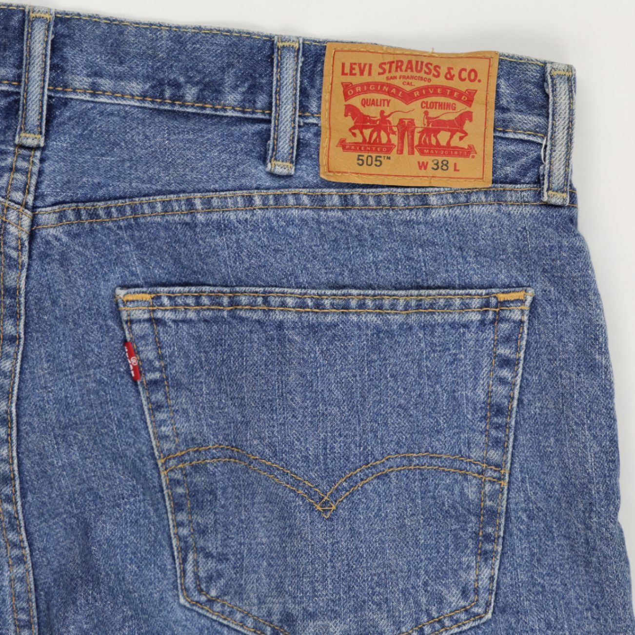 Levi's 505 Vintage Denim Shorts Blue W38 Cotton