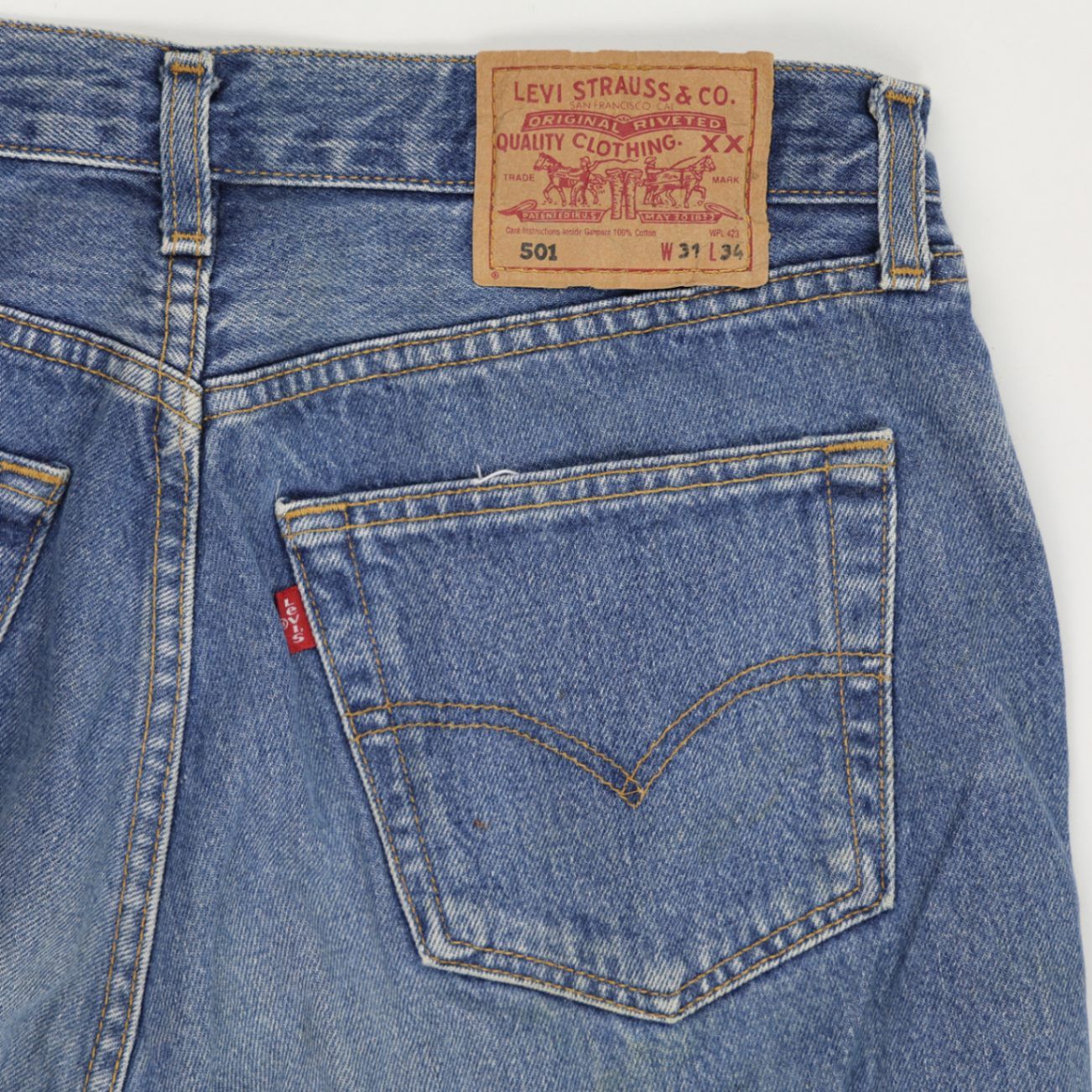 Levi's 501 Vintage Cut-Off Denim Shorts Blue W31 L34 100% Cotton