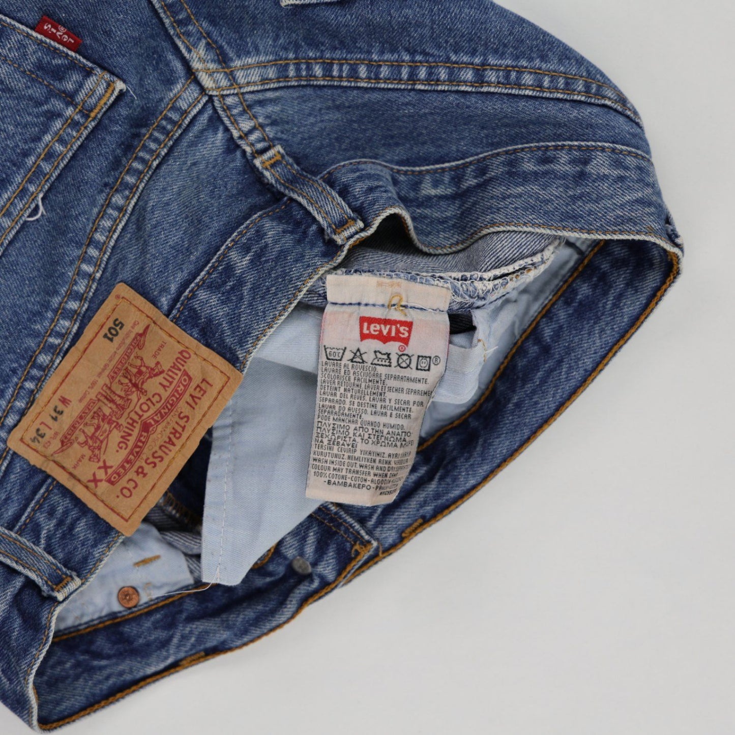 Levi's 501 Vintage Cut-Off Denim Shorts Blue W31 L34 100% Cotton