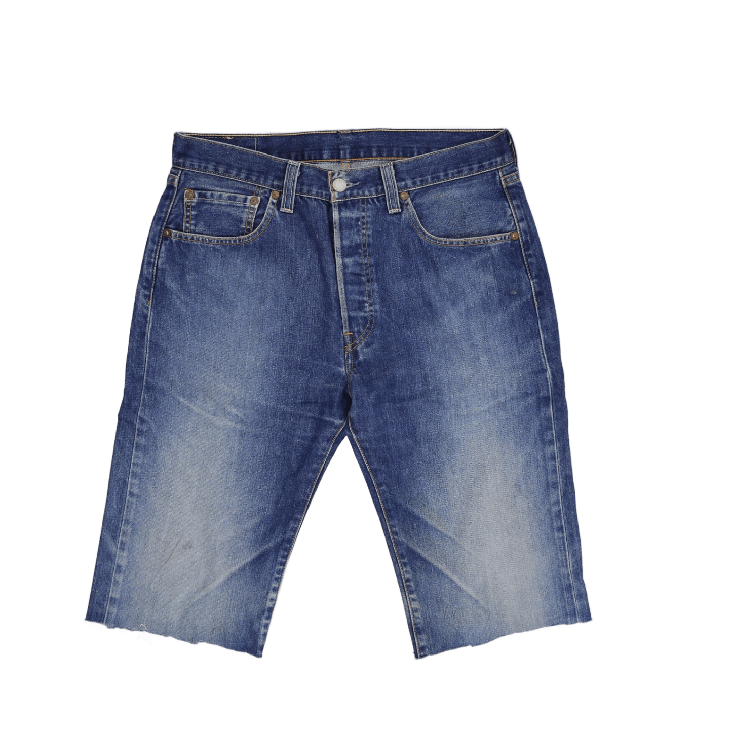 Levi's 501 Vintage Blue Denim Cut-Off Shorts 33W x 32L 100% Cotton
