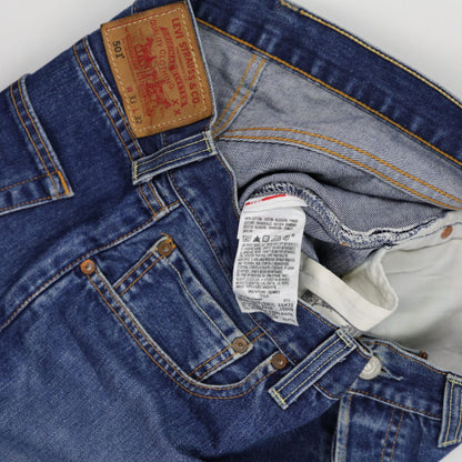 Levi's 501 Vintage Blue Denim Cut-Off Shorts 33W x 32L 100% Cotton