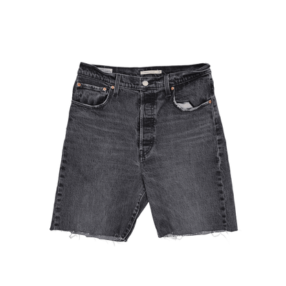 Levi's Black Denim Shorts 32W 100 Cotton Waterless Cutoff