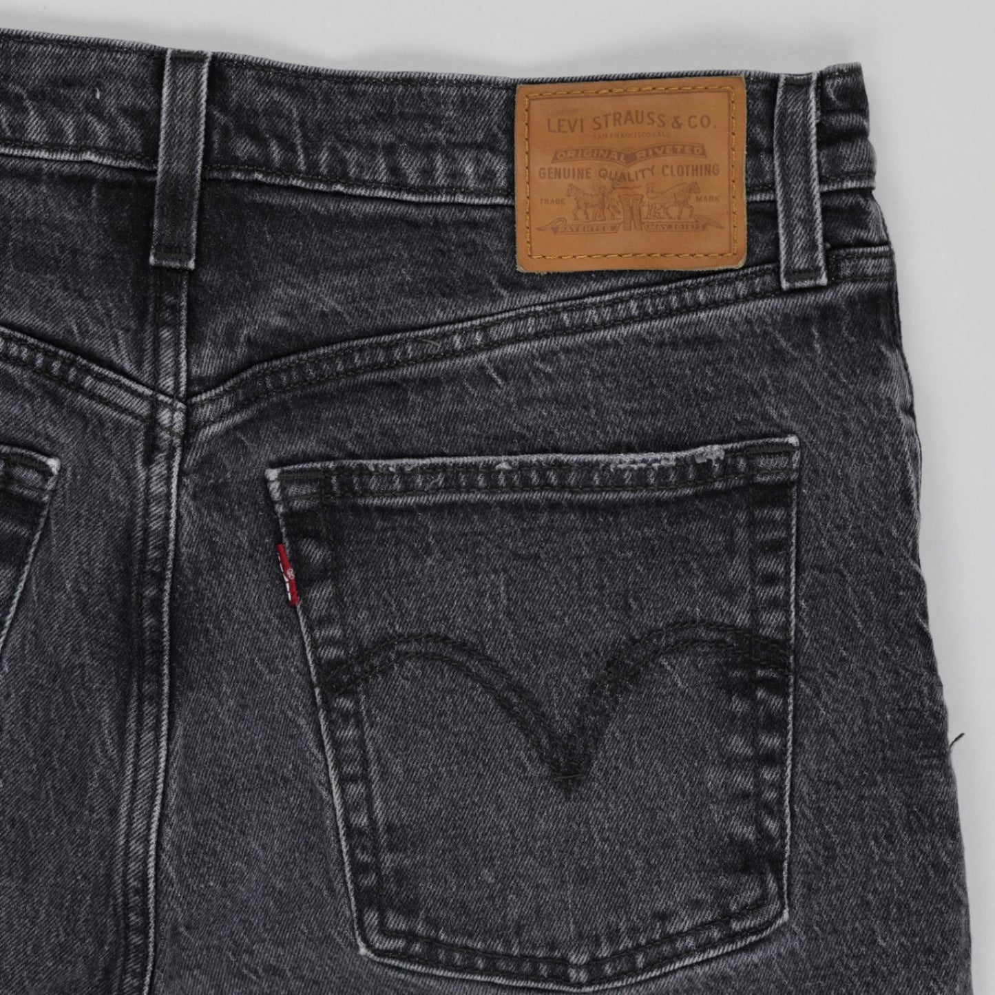 Levi's Black Denim Shorts 32W 100 Cotton Waterless Cutoff