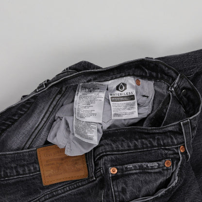 Levi's Black Denim Shorts 32W 100 Cotton Waterless Cutoff