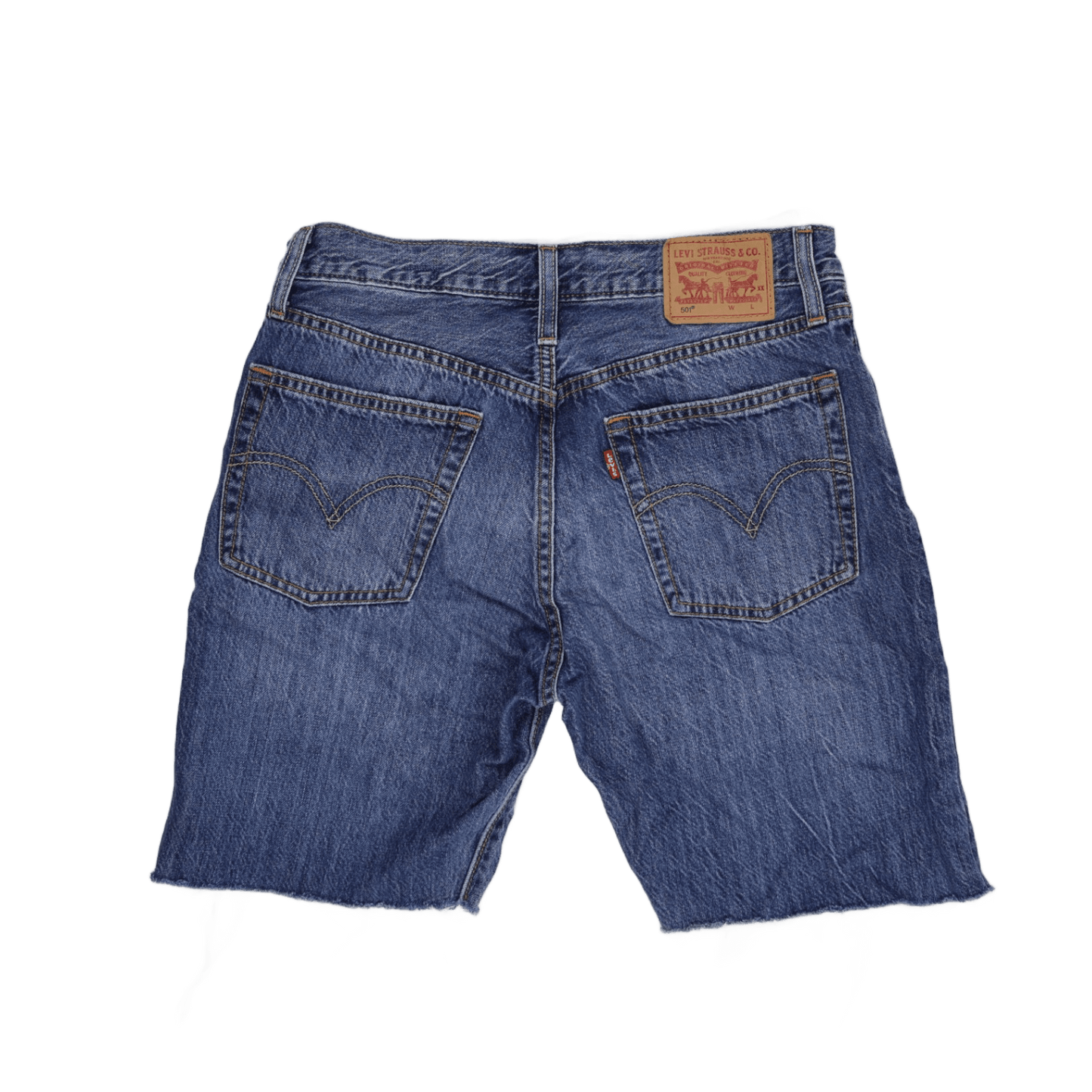 Levi's 501 Vintage Blue Denim Cut Off Shorts W32 L32 Cotton