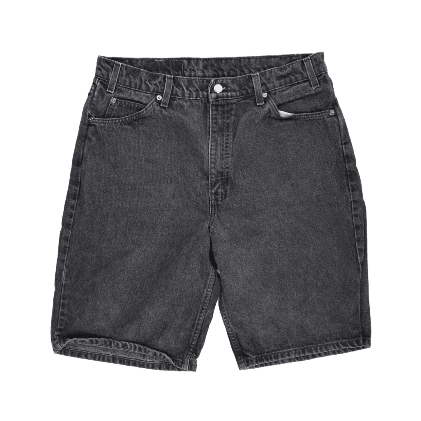Levi's 550 Vintage Black Denim Shorts 36 Inseam 100 Percent Cotton Mens