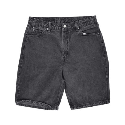 Levi's 550 Vintage Black Denim Shorts 36 Inseam 100 Percent Cotton Mens