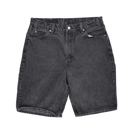 Levi's 550 Vintage Black Denim Shorts 36 Inseam 100 Percent Cotton Mens