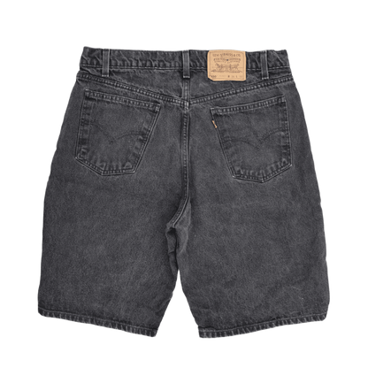 Levi's 550 Vintage Black Denim Shorts 36 Inseam 100 Percent Cotton Mens