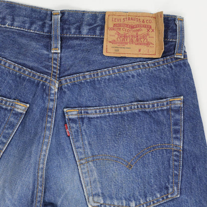 Levi's 501 Vintage Denim Cut Off Shorts Blue W30 L34 Cotton