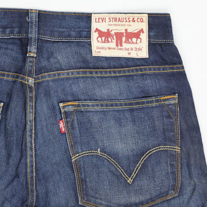 Levi Strauss & Co 501 Original Fit Denim Shorts Dark Wash Size 32 100% Cotton