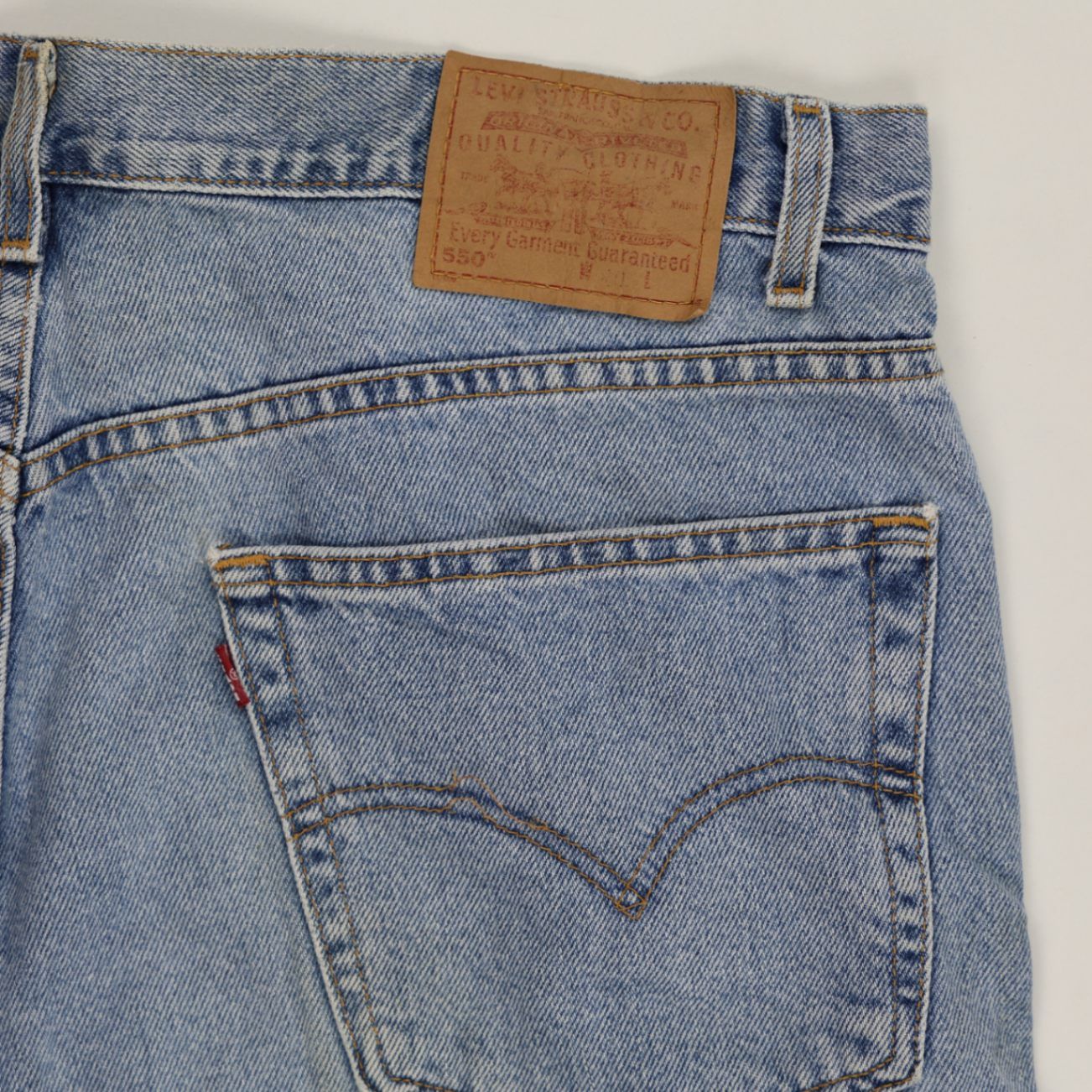 Levi's 550 Relaxed Fit Vintage Denim Shorts Light Blue W40 Cotton