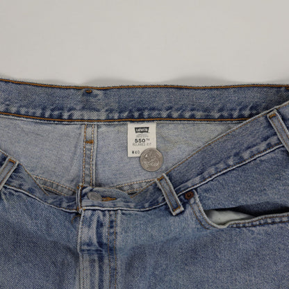 Levi's 550 Relaxed Fit Vintage Denim Shorts Light Blue W40 Cotton