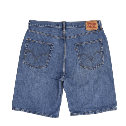 Levi's Loose Straight Fit Denim Shorts Blue 36W 100 Cotton Used Good