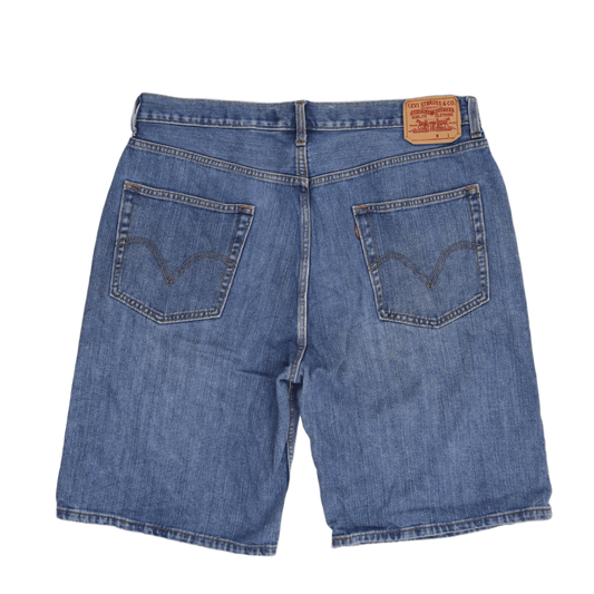 Levi's Loose Straight Fit Denim Shorts Blue 36W 100 Cotton Used Good