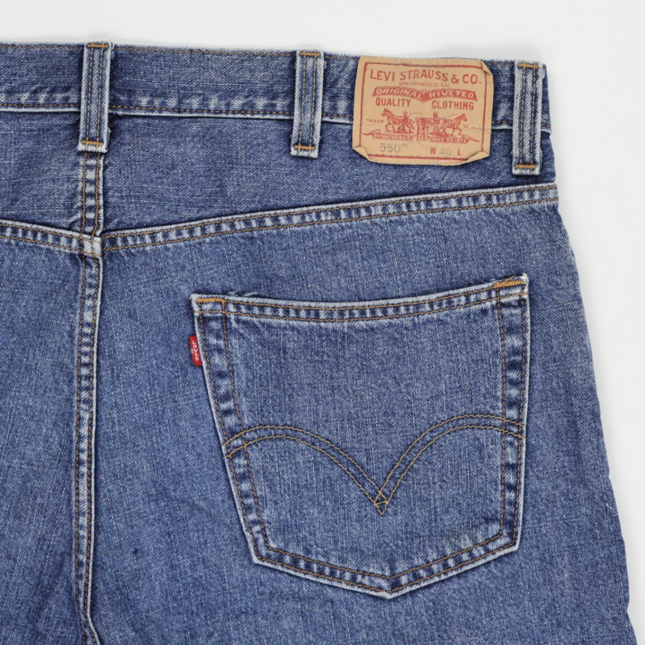 Levi's 550 Vintage Denim Shorts Blue W40 100% Cotton