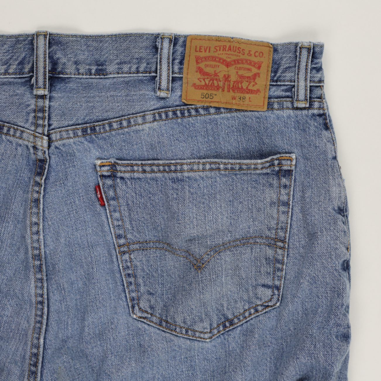 Levi's 505 Vintage Blue Denim Shorts W38 Cotton