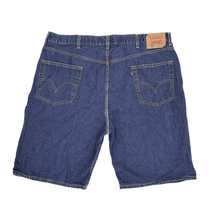 Levi's 569 Loose Straight Fit Denim Shorts Blue W42 100 Percent Cotton Vintage