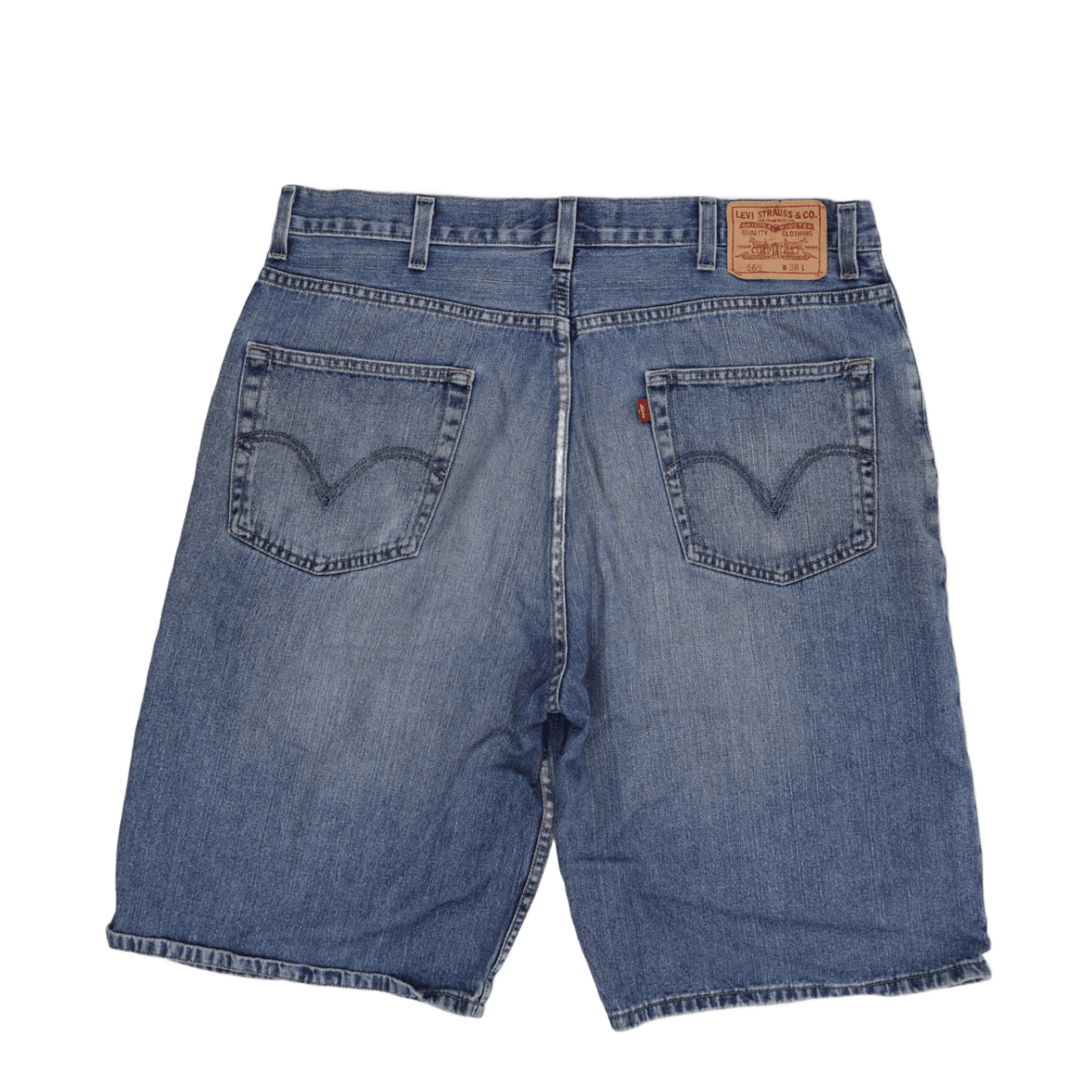 Levi's 569 Loose Fit Vintage Blue Denim Shorts W38 100% Cotton