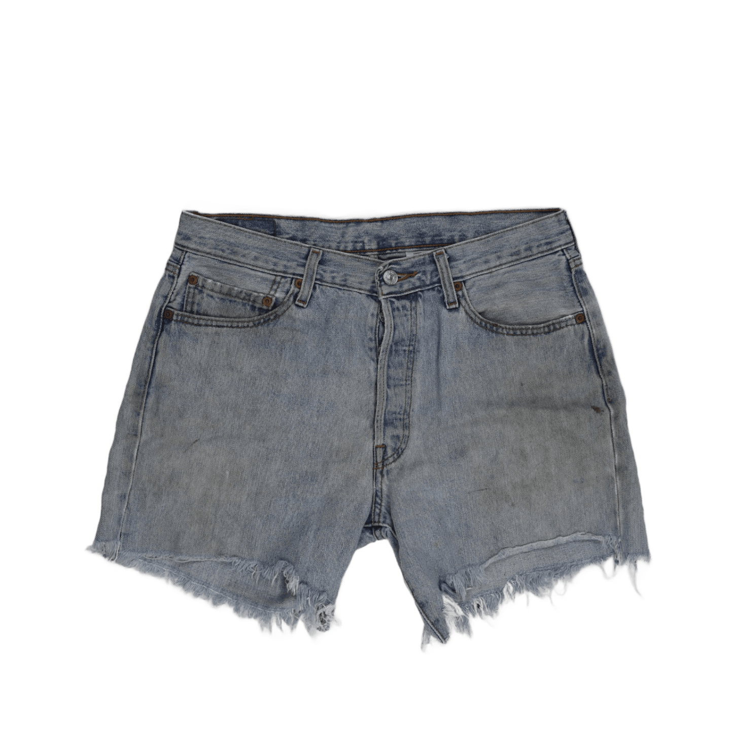 Levi's 501 Vintage High Waist Cut-Off Denim Shorts Light Blue W34 L36 Cotton