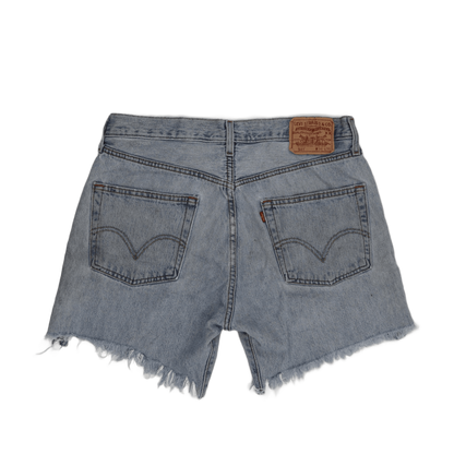 Levi's 501 Vintage High Waist Cut-Off Denim Shorts Light Blue W34 L36 Cotton