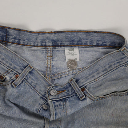 Levi's 501 Vintage High Waist Cut-Off Denim Shorts Light Blue W34 L36 Cotton