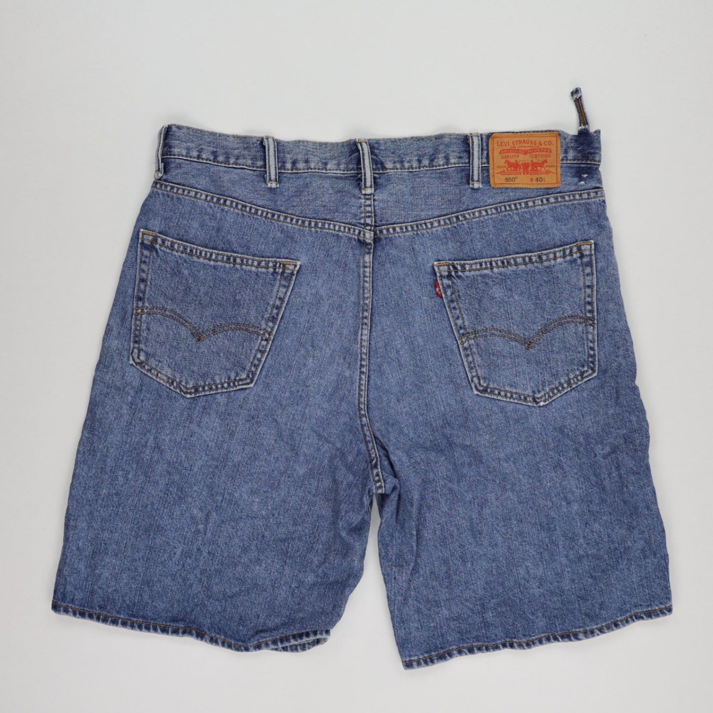 Levi's 550 Relaxed Fit Blue Denim Shorts W40 100 Percent Cotton Vintage