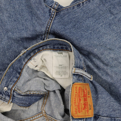 Levi's 550 Relaxed Fit Blue Denim Shorts W40 100 Percent Cotton Vintage