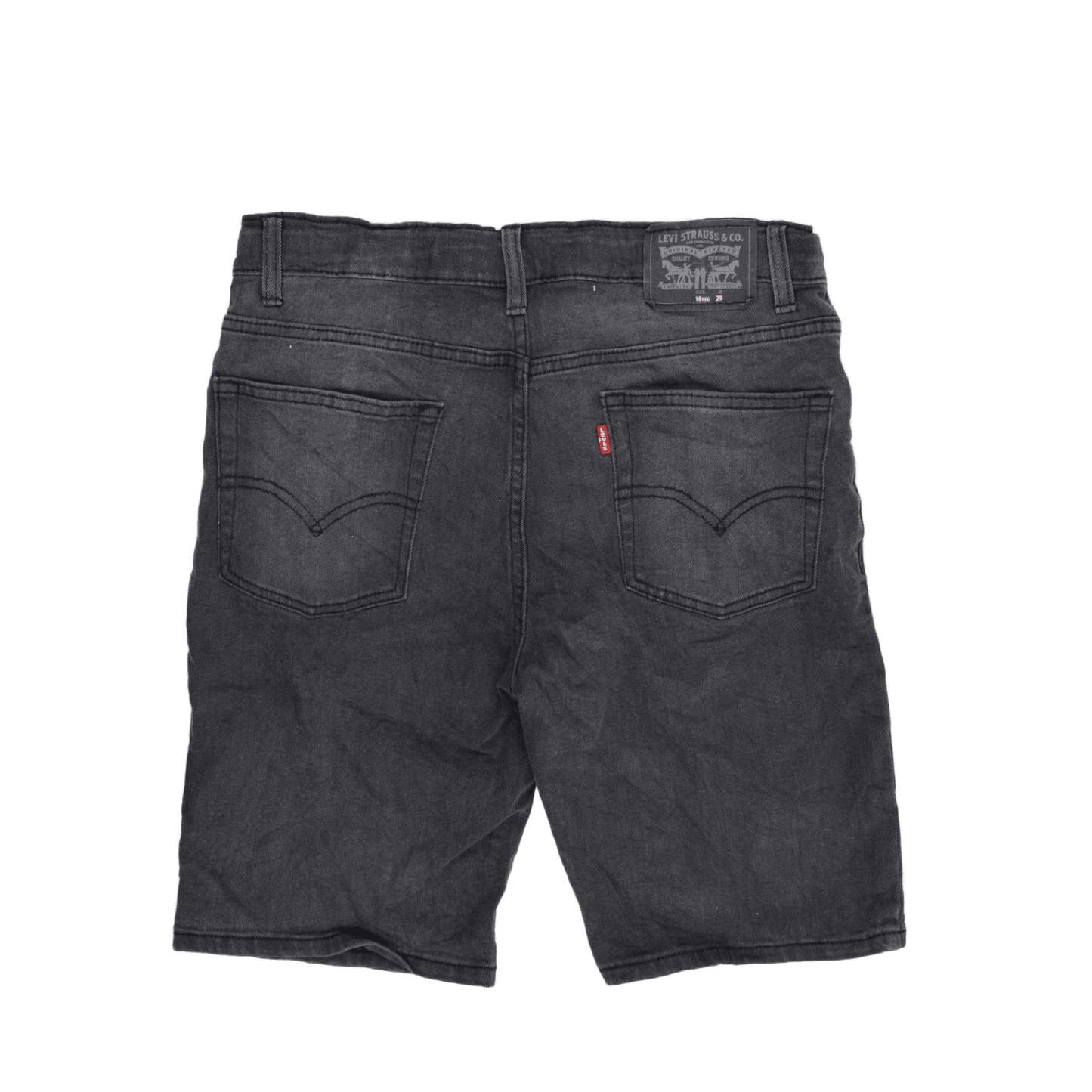 Levi's Black Denim Shorts W29 25 cm Inseam Cotton Blend Men's Clothing