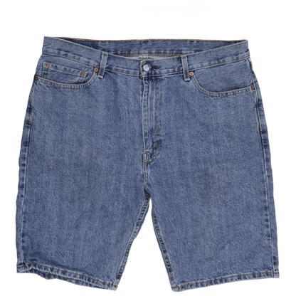 Levi's 505 Vintage Blue Denim Shorts 38W 10.5 Inch Inseam Cotton
