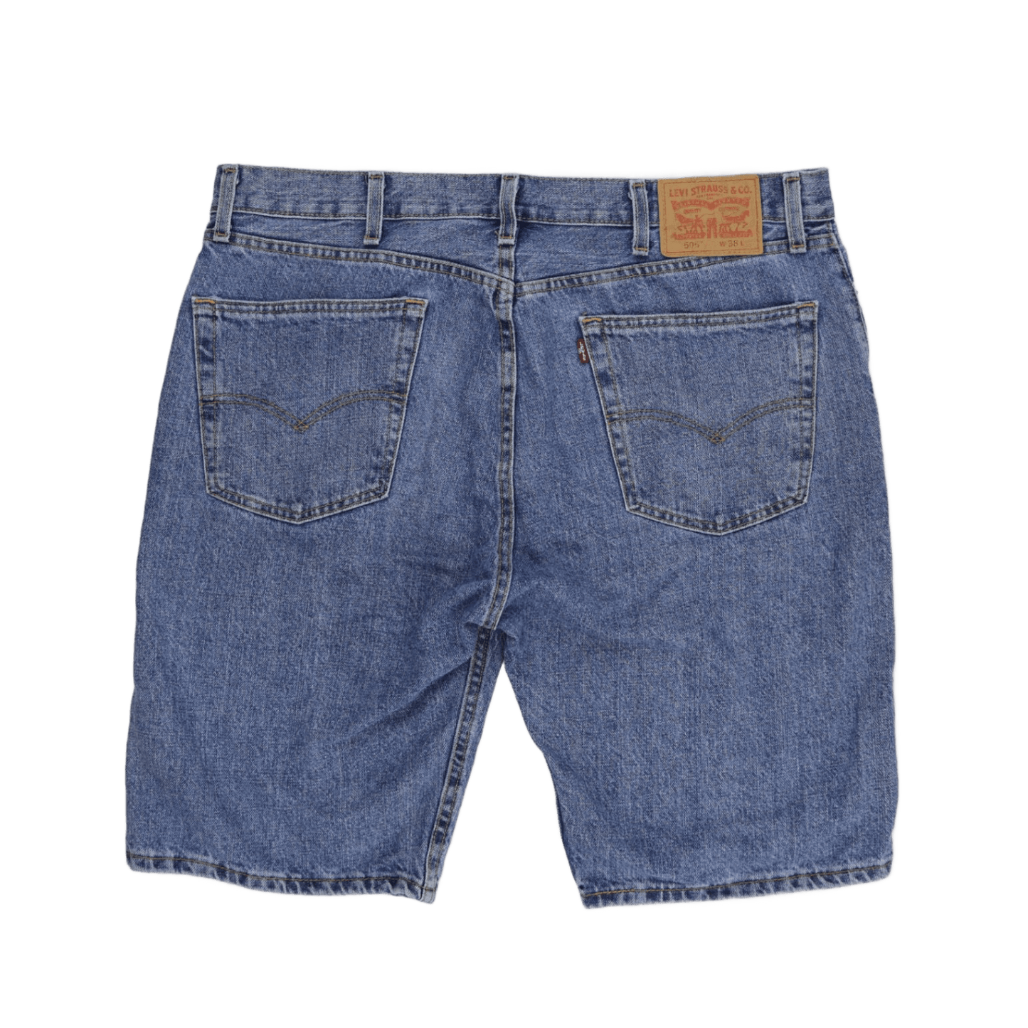Levi's 505 Vintage Blue Denim Shorts 38W 10.5 Inch Inseam Cotton