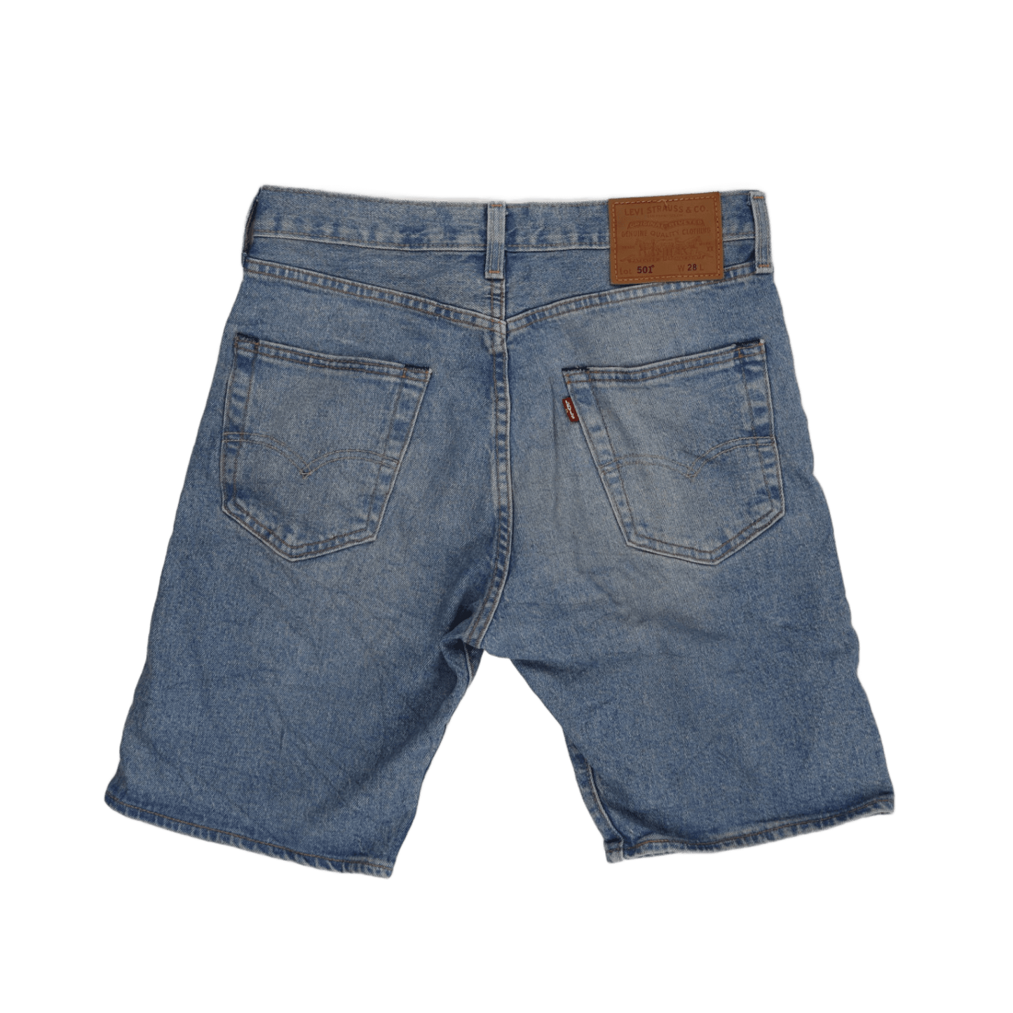 Levi's 501 Straight Fit Denim Shorts Vintage Blue W28 Cotton