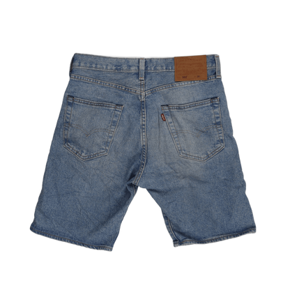 Levi's 501 Straight Fit Denim Shorts Vintage Blue W28 Cotton