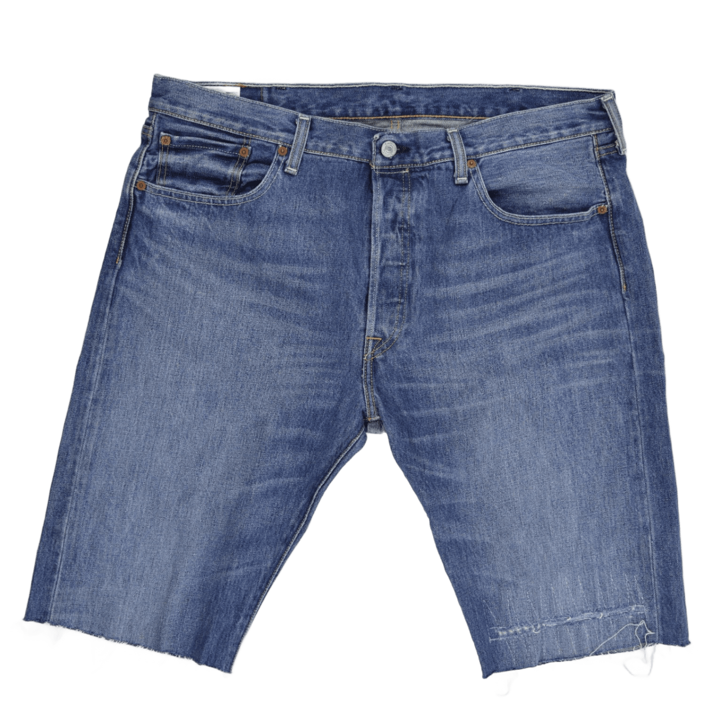 Levi's 501 Raw Hem Denim Shorts Blue W38 Cotton Denim Vintage