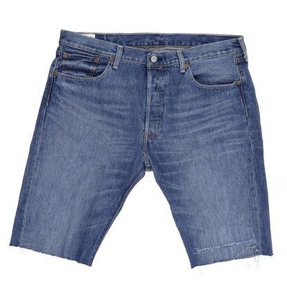 Levi's 501 Raw Hem Denim Shorts Blue W38 Cotton Denim Vintage