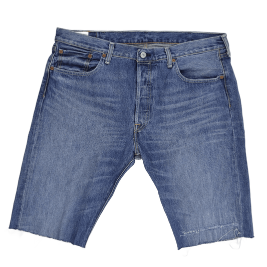 Levi's 501 Raw Hem Denim Shorts Blue W38 Cotton Denim Vintage