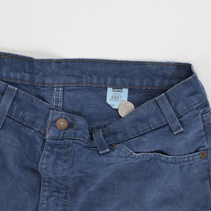 Levi's 550 Relaxed Fit Blue Denim Shorts 36W Cotton Vintage