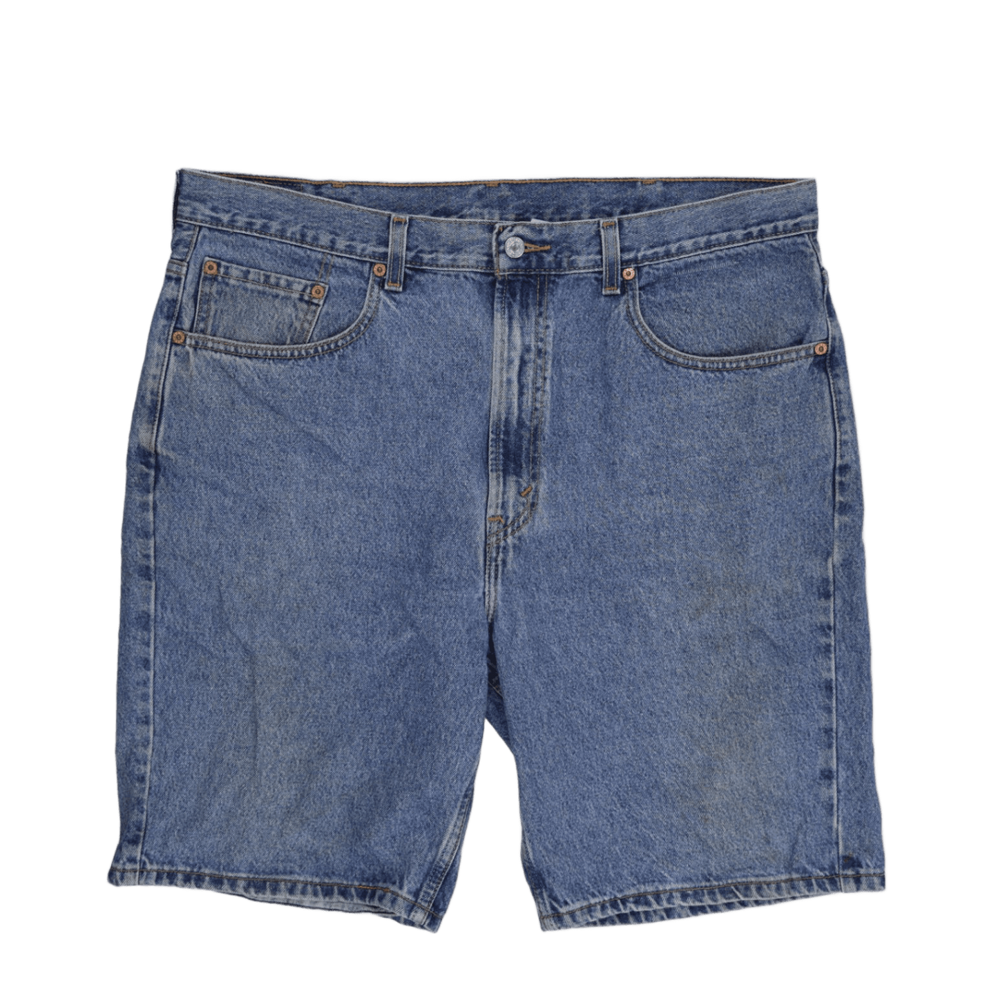 Levi's 505 Regular Fit Vintage Denim Shorts Blue W38 9 Inch Cotton