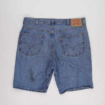 Levi's 505 Regular Fit Vintage Denim Shorts Blue W38 9 Inch Cotton