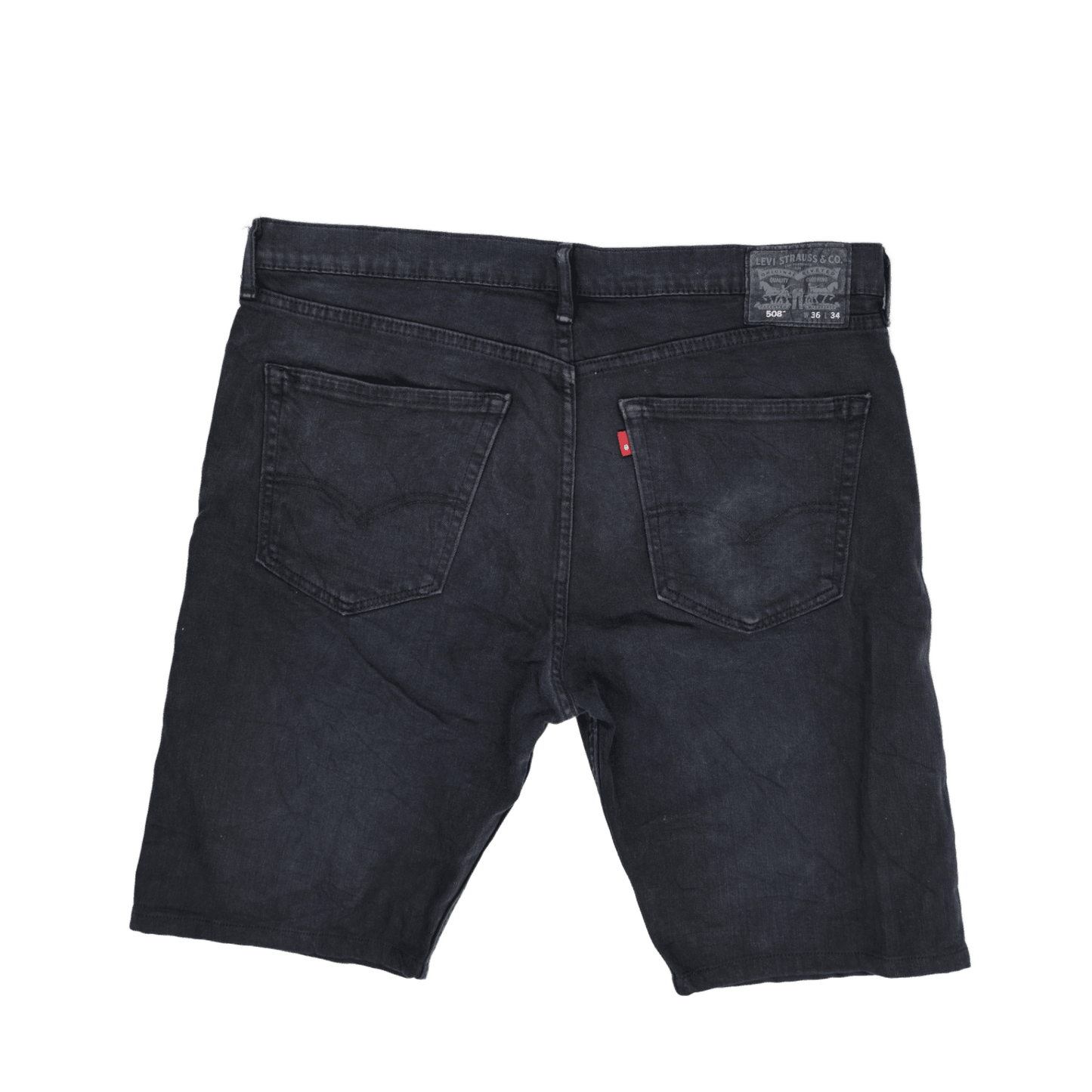 Levi's 508 Men's Black Denim Shorts Size W36 Cotton