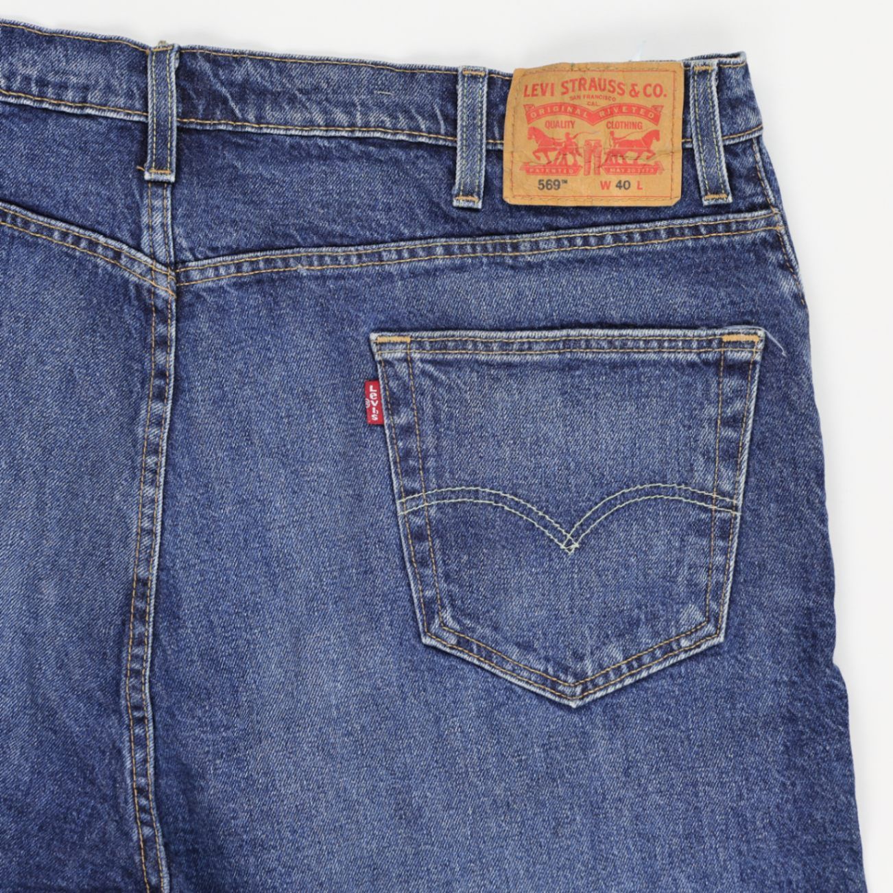 Levi's 569 Vintage Men's Blue Denim Shorts W40 L11 Cotton