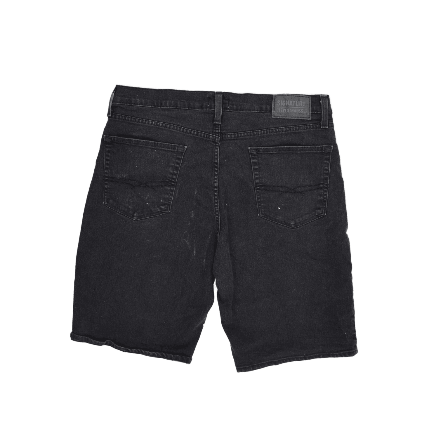 Levi Strauss Signature Black Denim Shorts for Men Size 36 77 Cotton 21 Polyester 2 Elastane