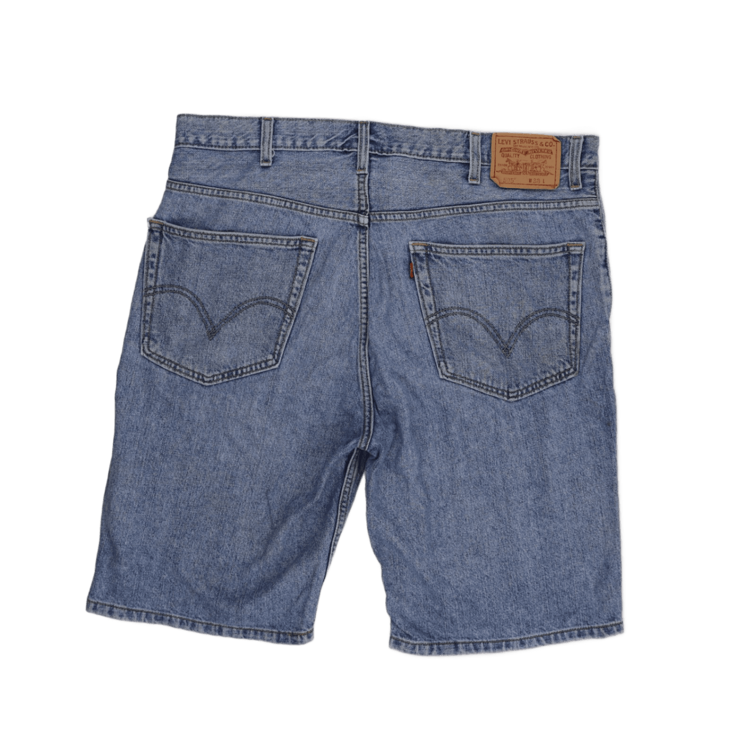 Levi's 505 Regular Fit Vintage Blue Denim Shorts W38 100% Cotton