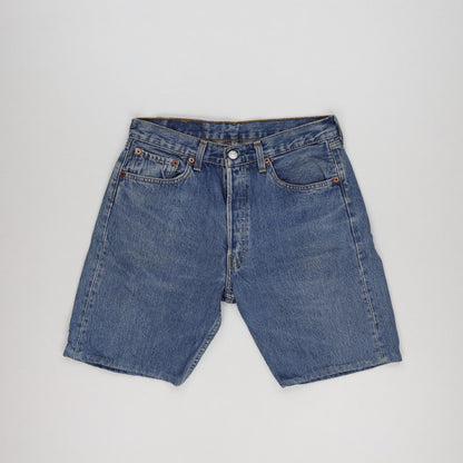 Levi's 501 Vintage Regular Fit Blue Denim Shorts W32 Cotton