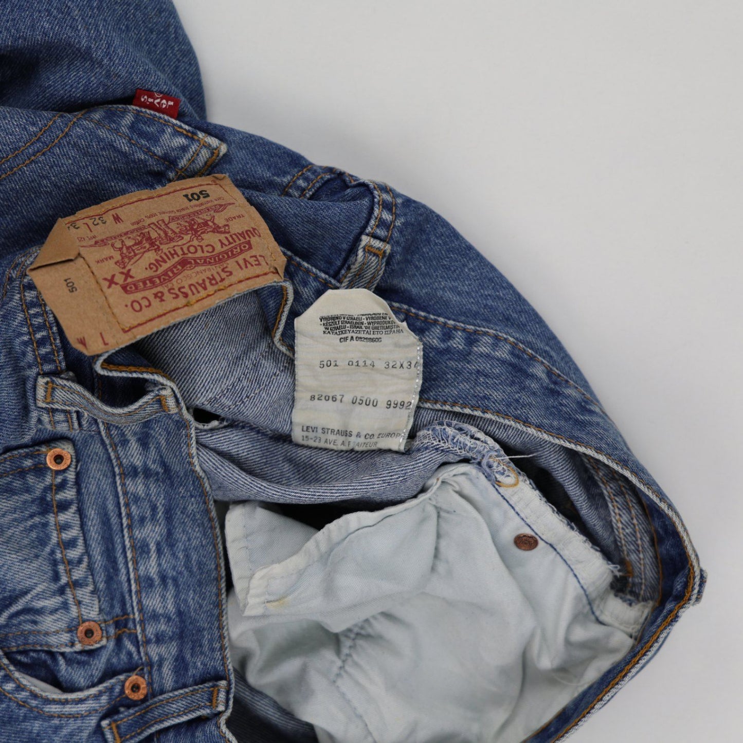 Levi's 501 Vintage Regular Fit Blue Denim Shorts W32 Cotton
