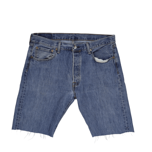 Levi's 501 Men's Vintage Distressed Denim Shorts Classic Blue W34 L30 100% Cotton