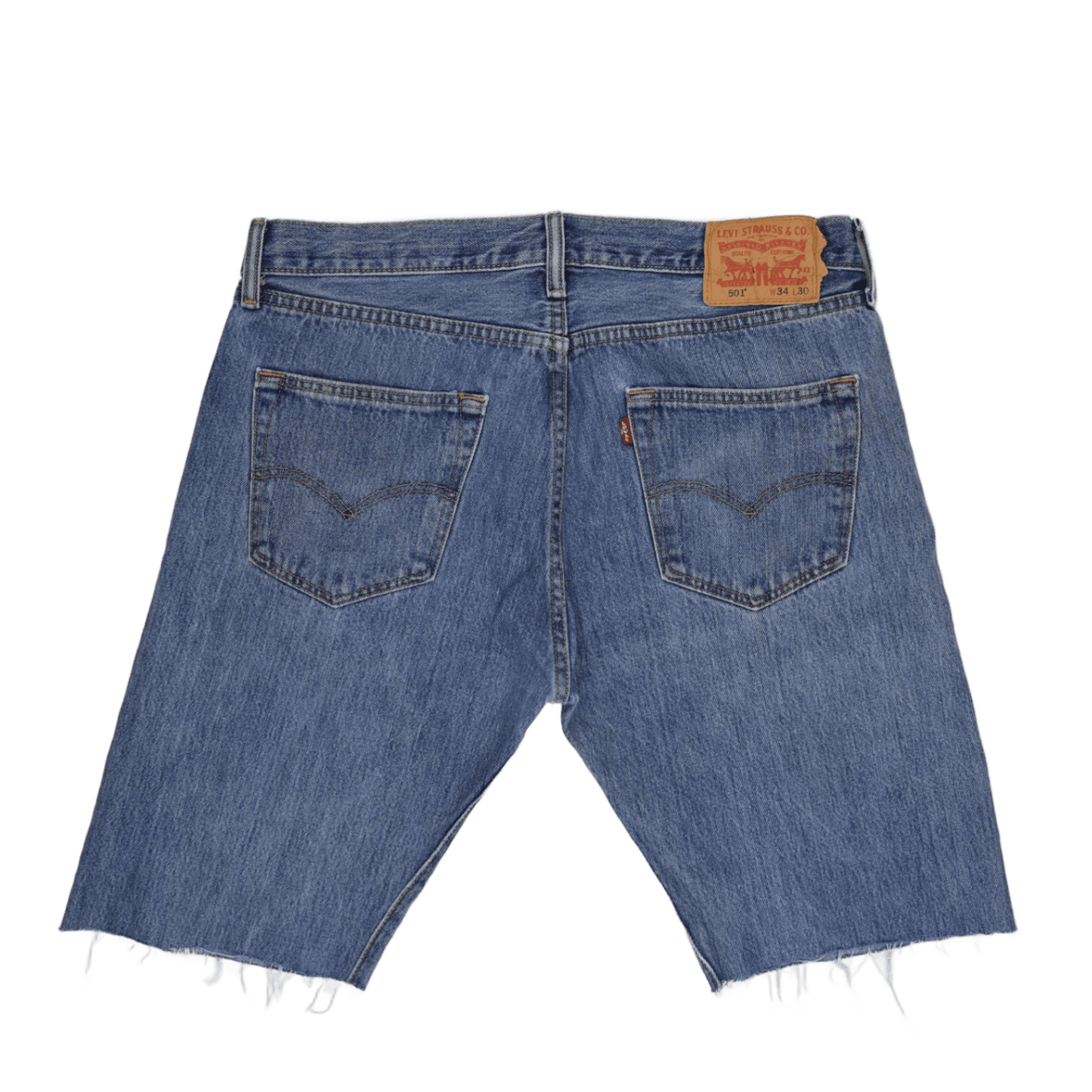 Levi's 501 Men's Vintage Distressed Denim Shorts Classic Blue W34 L30 100% Cotton